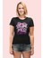 Retro Summer Vibes Baskılı Yaz Temalı Unisex Regular Fit Pamuklu Siyah Tişört 1