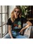 Lake Life Cuz Beaches Satly Baskılı Unisex Regular Fit Pamuklu Siyah Tişört 1