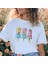 Hello Summer Dondurma Baskılı Unisex Regular Fit Pamuklu Beyaz Tişört 1