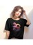 Paradıse Found Baskılı Yaz Temalı Unisex Regular Fit Pamuklu Siyah Tişört 1