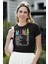 Mother Besin Tablosu Baskılı Anneler Günü Hediyelik Siyah %100 Pamuklu T Shirt 1