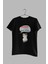 Turşuhan Koş Birtanem Rızık Zamanı-Kedi Baskılı Eğlenceli Hediyelik Siyah Unisex T-Shirt 1