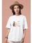 Bekle. Senin Olan Sana Gelecektir. Mevlana Sözü Baskılı Beyaz Motivasyon Kadın T-Shirt 1