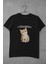 Ne Kadar Da Güzel Biri-Masum Kedi Baskılı Eğlenceli Siyah Kadın T-Shirt 1