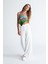 Styleboom x Peraluna Marlene Trouser Düğme Detaylı Rahat Kesim Kadın Triko Pantolon - Ekru 4