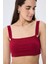 Styleboom x Peraluna Elızabeth Bralet Düğme Detaylı Askılı Kadın Triko Bralet - Bordo 4