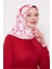 Pembe Crack Desen Trend Twill Eşarp 3