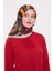 Turuncu Fırça Desen Trend Twill Eşarp 2