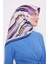 Mor Fırça Desen Trend Twill Eşarp 1
