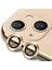 iPhone 13 ile Uyumlu Premium Kalite Safir Kamera Lens Koruyucu Telefon Kamerası Için Tüm Darbe ve Çiziklere Karşı Ultra Tam Koruma Sağlar - Full Hd 4K Görüntü Kalitesi Sunar (Gold) 2
