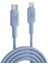 27W USB Type-C To Lightning iPhone iPad Silikon Hızlı Şarj ve Data Kablosu Mavi 1 Metre 3