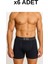 6 Adet Siyah Likralı Pamuklu Boxer 1