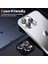 Trend iPhone 16 Pro ve iPhone 16 Pro Max Kamera Camı Lens Koruyucu Halka Set - Beyaz Titanyum 2