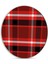 Çap 20 cm Kırmızı Ekose Desenli Cam Kesme Tablası 2