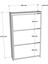 Düşer Kapak Ayakkabılık Duvara Monte Edilebilir Kayar Raflı 3 Kapaklı - Beyaz 4