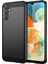 Samsung Galaxy A56 5g ile Uyumlu Brushed Carbon Fiber Silikon Kılıf - Siyah AL3332 1