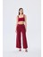 Styleboom x Peraluna Marlene Trouser Düğme Detaylı Rahat Kesim Kadın Triko Pantolon - Bordo 1