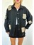 Munn Collection Siyah Gabardin Arma Detaylı Gömlek Ceket 2