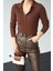 Munn Collection Polo Yaka 6 Düğmeli Kazak - Kahve 3