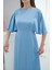 Mavi Arkası Bağcıklı Elbise 4