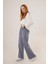 Munn Collection Bel Lastikli Paça Detaylı Cepli Indigo Pantolon 1
