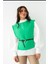Munn Collection Yeşil Kemerli Gömlek ve Panço Takım 2