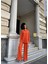 Munn Collection Kendinden Desenli Krınkıll Gömlek - Pantolon Tk - Orange 5