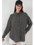 Çizgili Oversize Gömlek 20295 - Siyah 3