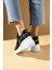 Kalın Taban Bağcıklı Fileli Taş Detaylı Kadın Sneakers 89-044-25BYAZ 3