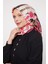 Pembe Fırça Desen Trend Twill Eşarp 3