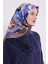 Saks Çiçek Desen Twill Ipek Eşarp 1