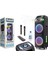 WR172 12"x2 100W 2 Kablosuz Mikrofonlu Kumandalı Baloncuk Çıkartan Rgb Bluetooth/usb/sd Müzik Kutusu 1