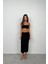 Munn Collection Ip Detay Dokulu Maxi Etek 1