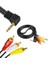 Uydu Alıcısı Av Kablo 3.5 mm Stereo Erkek - 3 Rca Silikonlu 1.2 Metre Kablo Uzun Jack 1