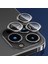 iphone 15 Pro / 15 Pro Max Siyah Için Kamera Lens Koruyucu Çizilmez Hd Görüntü Bozmaz Metal Temperli Cam 1