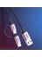 2'si 1 Arada Örgülü Type-C Micro USB Şarj ve Data Kablosu 1 Metre 3