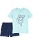 Erkek Bebek Şortlu Set 1