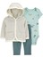 Layette Erkek Bebek 3'lü Hırkalı Set 1