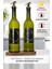 Ahşap Stantlı 2'Li Gold Etiketli Zeytinyağı Ayçiçek Yağı Şişesi 750ml Cam Yağdanlık Yağlık Şişesi 1