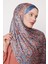 Indigo Batik Desen Hint Ipeği Şal 2