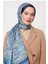 Lacivert Batik Desen Hint Ipeği Şal 3