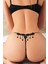 Siyah Nakışlı Desenli Tanga String 1