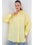 Çizgili Uzun Gömlek Tunik 5963 - Sarı 4