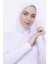 Likralı Penye Kolluk Beyaz - Pratik Kadın Tesettür Düz Namaz Kolluğu 1 Çift Viskon Hijab 5