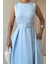 Munn Collection Bebe Mavi Halter Yaka Kloş Elbise 3