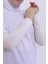 Likralı Penye Kolluk Ekru - Pratik Kadın Tesettür Düz Namaz Kolluğu 1 Çift 40CM Viskon Hijab 4