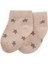 Yıldız Desenli Bebe Patik Çorabı 0-4 Yaş Kum 1