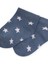 Yıldız Desenli Bebe Patik Çorabı 0-4 Yaş Indigo Mavi 2