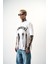 Erkek Immortal Baskılı Oversize T-Shirt Beyaz 2