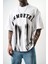 Erkek Immortal Baskılı Oversize T-Shirt Beyaz 4